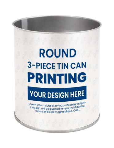 Hộp Thiếc Tròn In Đựng Thực Phẩm 850gr D401 (Φ99x119)